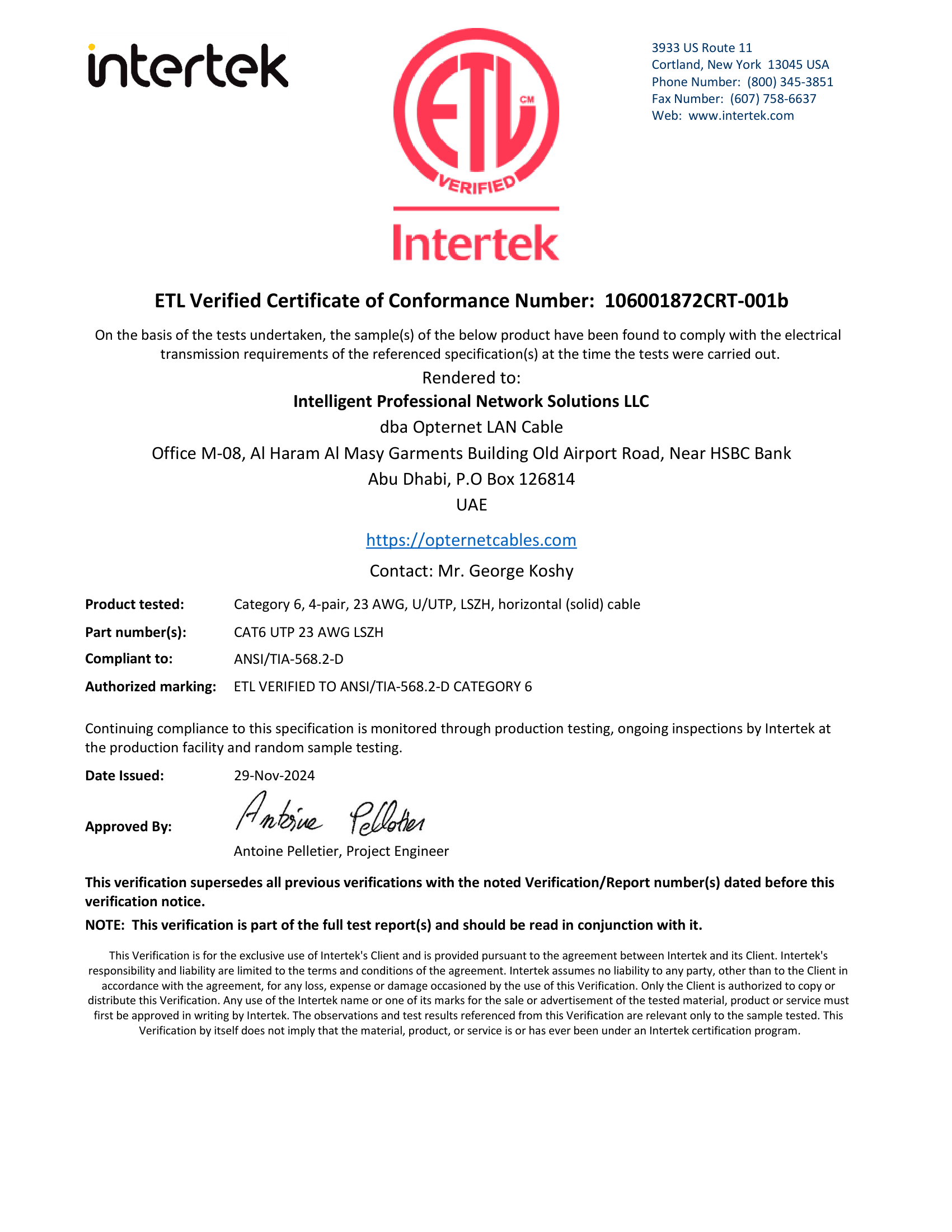 Certificate 5